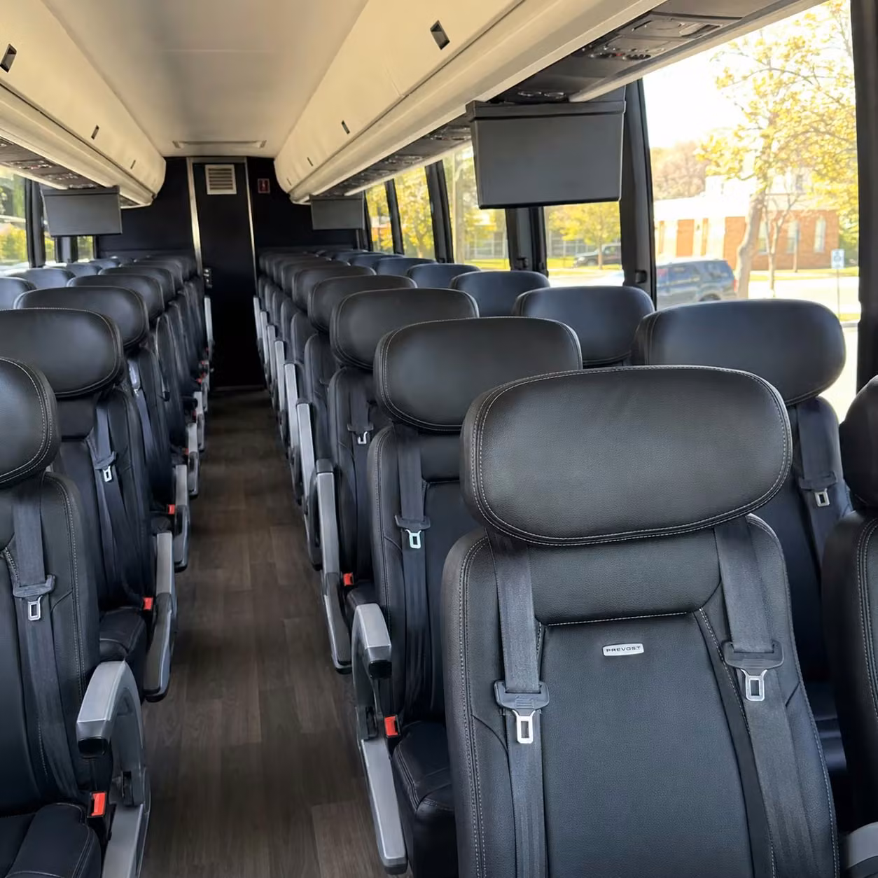 charleston charter bus interior