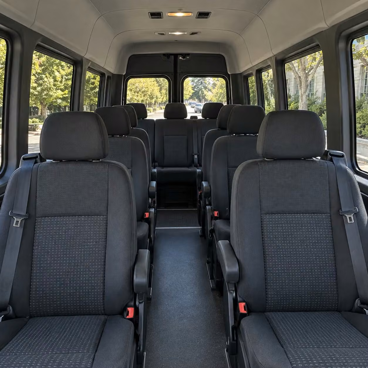 sprinter van with driver inside